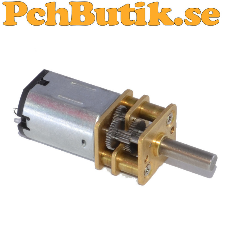 DC motor med växel 100 varv per minut