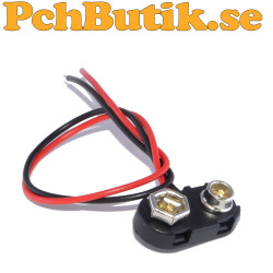 Kontakt för 9 Volts batteri.