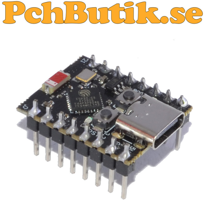 ESP32-C3 USB-C 4MB med ben
