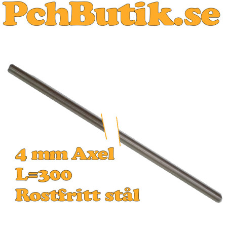 Rostfri axel 4 mm 300 mm för mekanik och precision