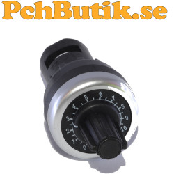 Potentiometer 10K med skala och ratt