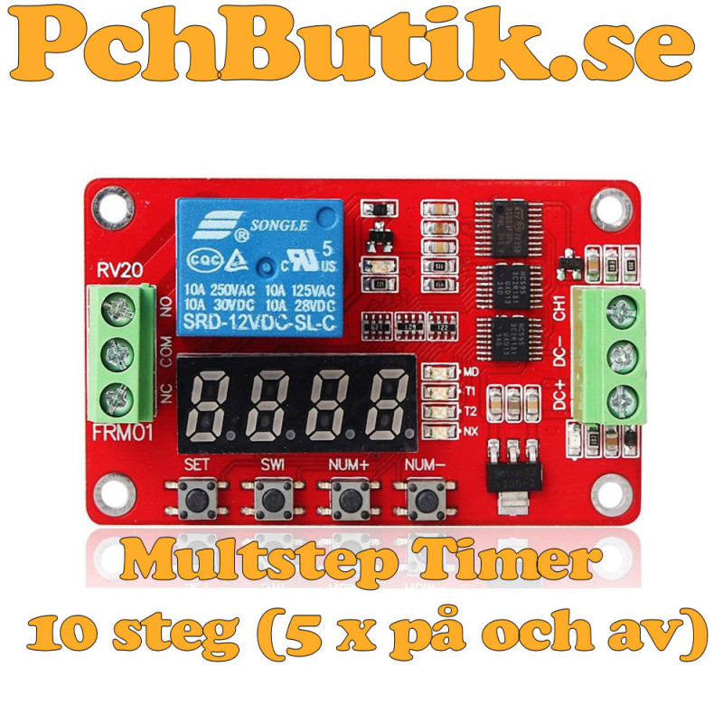 Programmable 10 step timer with relay and flexible trigger start