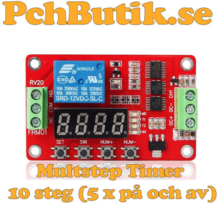 Programmable 10 step timer with relay and flexible trigger start
