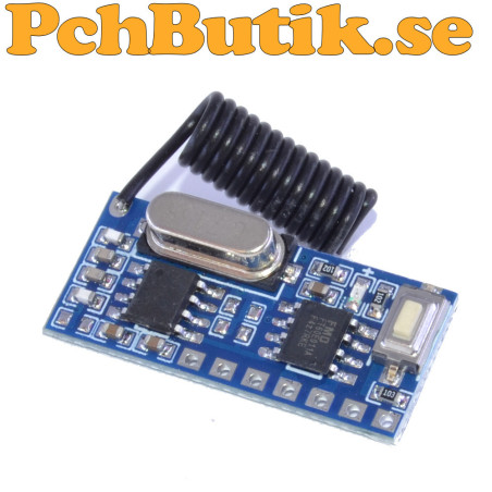 433 MHz trådlös mottagarmodul med stöd för EV1527 och PT2262