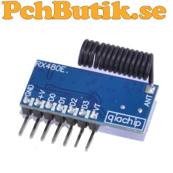 433 MHz trådlös mottagarmodul med stöd för EV1527 och PT2262
