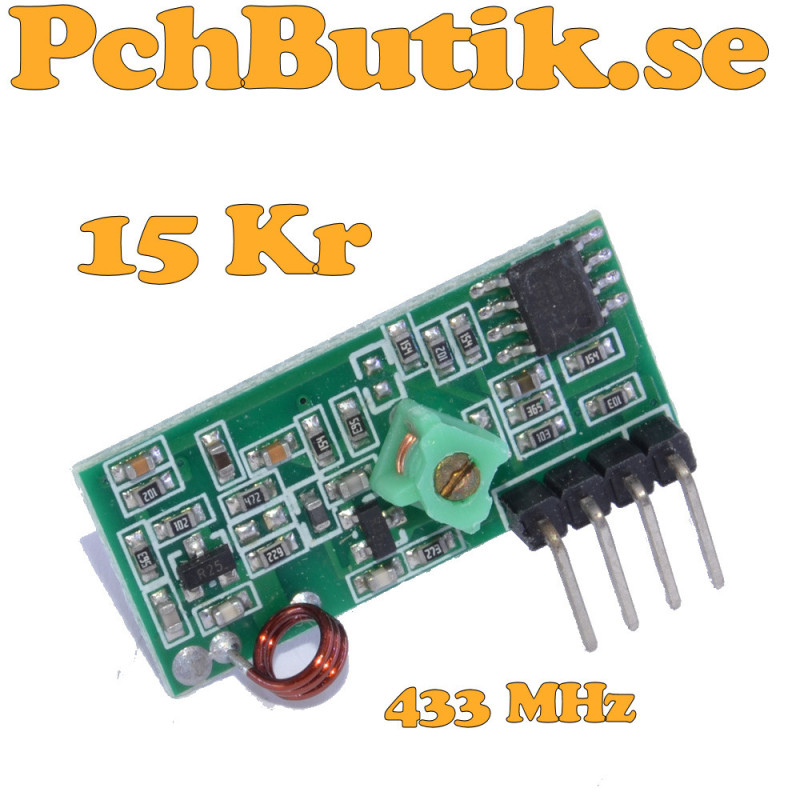 433 MHz receiving module for wireless data transmission and remote control