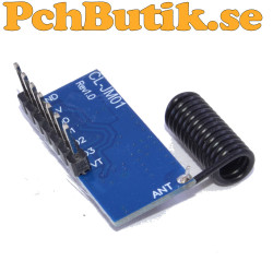 RX480E 433MHz mottagarmodul med antenn och fyra kanaler