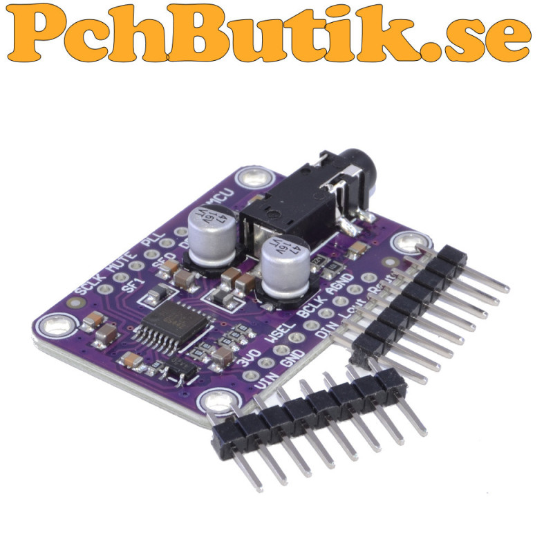 UDA1334A I2S Stereo DAC Module with Analog Stereo Output for Arduino and Raspberry Pi