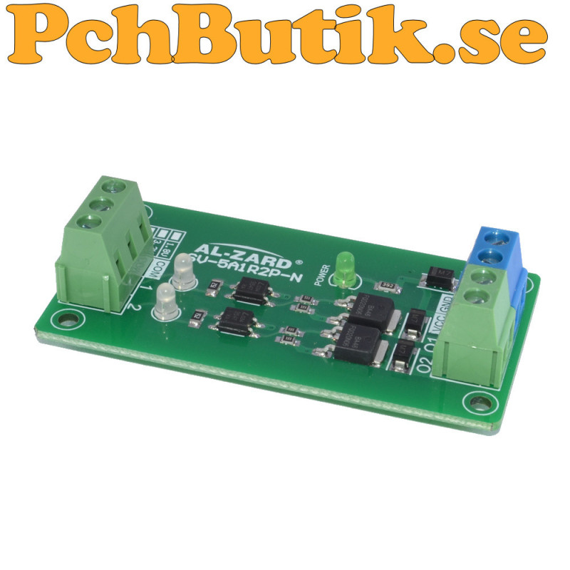 2-kanalig NPN-utgångsmodul med MOSFET och 12 V styrspänning