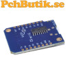D1 mini V3.0.0 utvecklingskort med ESP8266, 4 MB flash och inbyggt WiFi