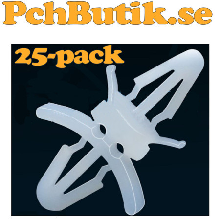 25-Pack. XL-5 snäppfäste i nylon för montering och isolering av kretskort 5 mm
