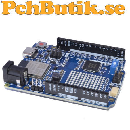 UNO R4 WiFi kompatibelt utvecklingskort med WiFi, Bluetooth och inbyggd 12x8 LED-matris