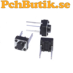 6x6x5 mm 2-pin DIP tactile push button switch for breadboards and PCBs