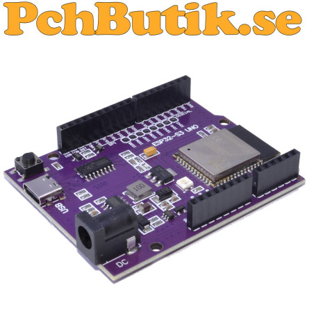 ESP32-S3 UNO WROOM-1-N8R2 utvecklingskort med Wi-Fi och Bluetooth LE