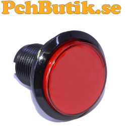 45 mm belyst arkadtryckknapp med röd LED för 5 till 12 V