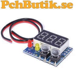 Digital DC voltmeter 0-99,9 V med programmerbart över- och underspänningslarm