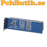 Mini OLED display med 128x32 gula pixlar. I2C SSD1306
