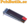 Mini OLED display med 128x32 gula pixlar. I2C SSD1306