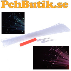 DIY kit med RGB LED och fiberoptiska ljustrådar