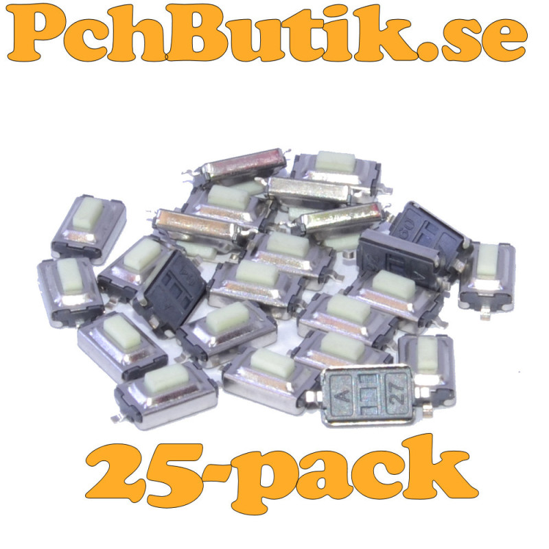 White reel packing 25pcs 3x6x2.5mm 2Pin SMD Micro Touch Switch