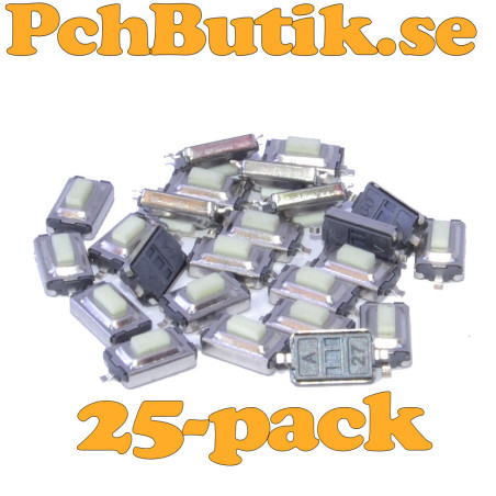 Vit reel packing 25pcs 3x6x2.5mm 2Pin SMD mikrobrytare