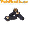 20 mm brass colored ball link with nylon body and 3 mm holes