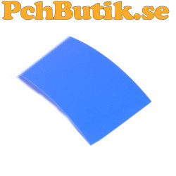 PVC krympslang 23 mm platt mått, 2 m, blå, för AAA och AA batterier