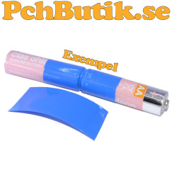 PVC heat shrink tubing 23 mm flat width, 2 m, blue, for AAA and AA batteries