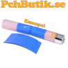 PVC krympslang 23 mm platt mått, 2 m, blå, för AAA och AA batterier