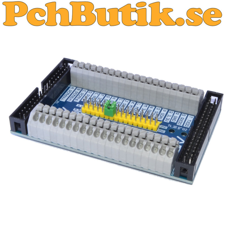 Raspberry Pi GPIO Expansion Board med tydligt märkta anslutningar