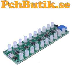 Röd grön blå mikrofonstyrd ljudnivåmätare för monoljud
