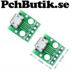 MICRO USB to DIP Adapter 5pin female connector B type pcb converter