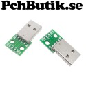 USB 2.54 male humpback turn DIP 4pDIP adapter plate welded