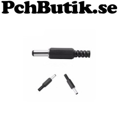 NYTT PÅ LAGER. Black Plastic Cover 2.1x5.5mm Male DC Power Plug Jack Connector