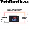 Panelmätare 100V 10A Voltmeter/Amperemeter. Enklare inkoppling