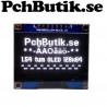 OLED display 1.54 tum,med 128x64 vita pixlar. SPI,SPD0301(kompatibel med 1306)