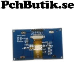 OLED display 2.42 tum,med 128x64 vita pixlar. SPI, SSD1309