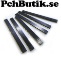 6 st hylslist 1x40 pol. Standard delning 2.54 mm