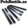 6 st hylslist 1x40 pol. Standard delning 2.54 mm