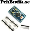 Pro Mini AT Mega 328 P (Som en mini uno). Passar Arduino Uno.